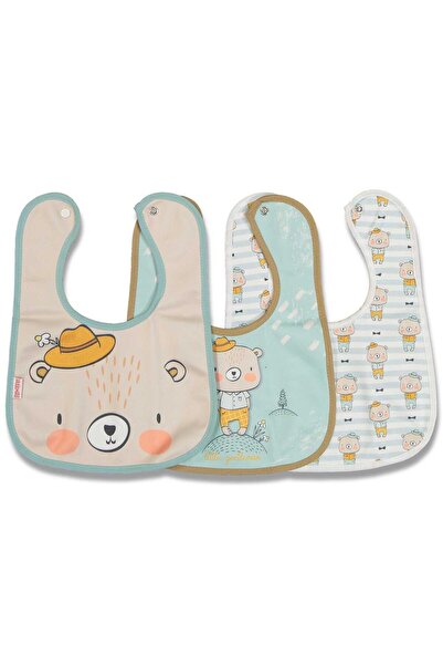 Sitilin Double Layer Snap Fastener Waterproof Baby Food and Drool Bib 3 Piece...