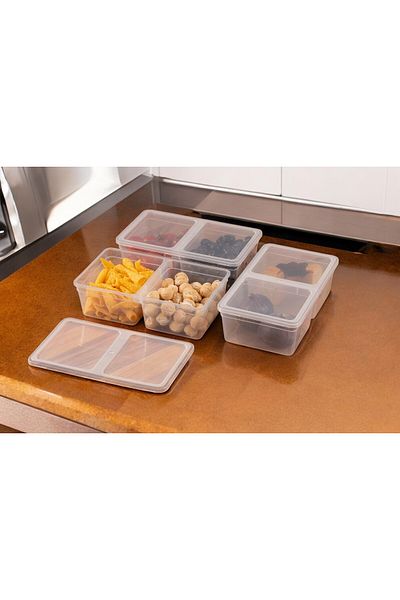 NY HOME Two Compartment Storage Container 10 Pieces