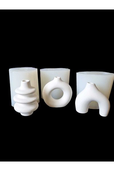 La Bienne Silicone Mold Minimal Vase Set 3 Pieces Mold 10 cm