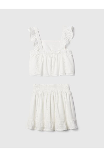 GAP Kız Çocuk Whıte Desenli Outfit Set