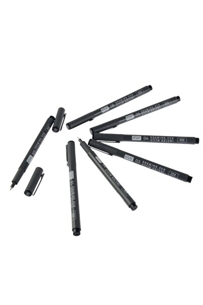 Art Tone 140Gr 12X12Cm Sakura Sketchbook - Hard Cover, Off-White Paper + Set of 7 Kraf Technical Drawing Pencils