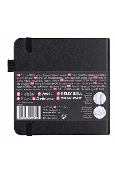 Art Tone 140Gr 12X12Cm Sakura Sketchbook - Hard Cover, Off-White Paper + Set of 7 Kraf Technical Drawing Pencils