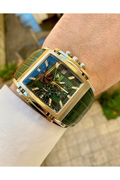 Fiesta deri kordon çelik 5atm su geçirmez Erkek kol saati bileklik hediye