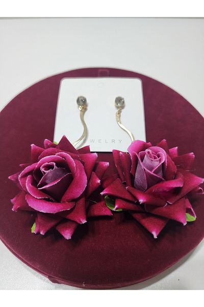 ARBABAG&ACCESSORY Bohem Style Red Rose Figure Women Earrings