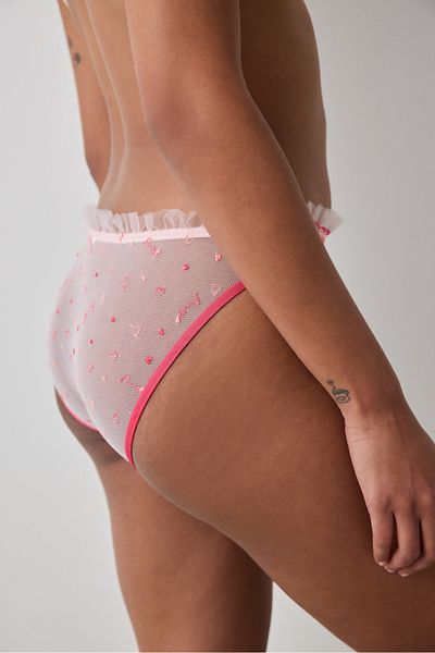 Penti Lotus Broderie Pink Slip Panties - Loves Paris Collection