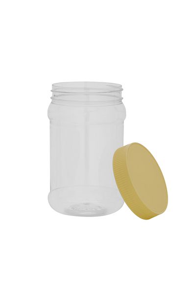 ROYALFORD Round Air-Tight PET Jar, 1000ml Plastic