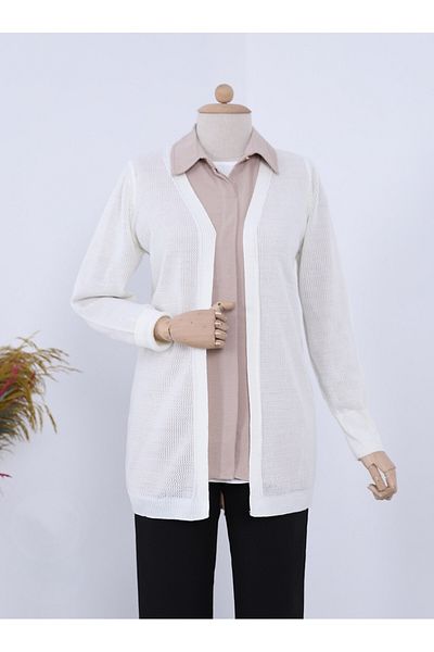 Modamorfo Langarm-Mesh-Frühlings-Cardigan