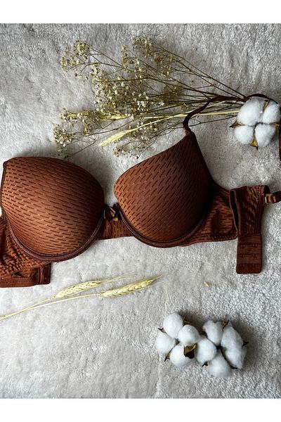 MİSTİRİK Μπουστάκι σουτιέν Blera Model Ultra Push-up με χάλκινο χρώμα