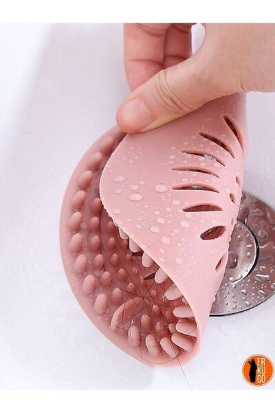 ZUZU MADE 1 Adet Beyaz Renk Yuvarlak Kaymaz Silikon Evye Küvet Banyo Lavabo Silikon Süzgeci