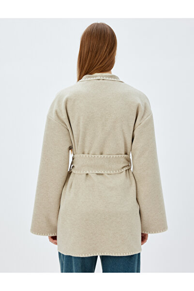 Koton Dámský kabát Mink Melange 5Wak00247Ew