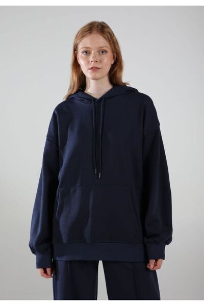 JustBS NEGRU CANGURO CU BUZUUNAR GROS ȘARDON PLAIN NEGRE IMPRIMAT PENTRU FEMEI