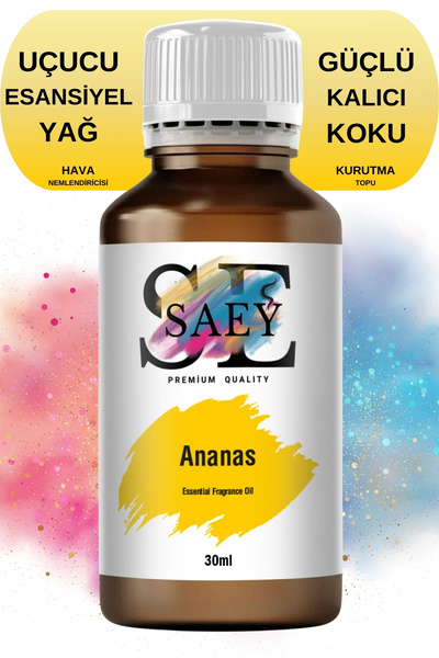 SAEY Ananas Esansiyel Uçucu Koku Yağ Buhurdanlık Yağı Difüzör Esansı Hobi Esa...