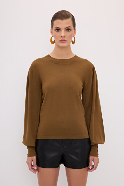 adL Karpuz Kollu Triko Kazak