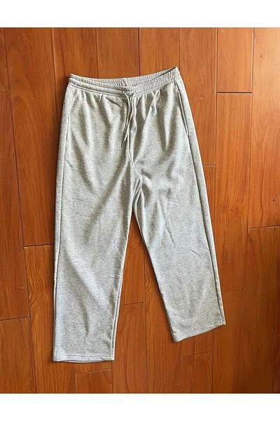 THE WHITE Unisex Gray Plus Size Straight Leg Sweatpants