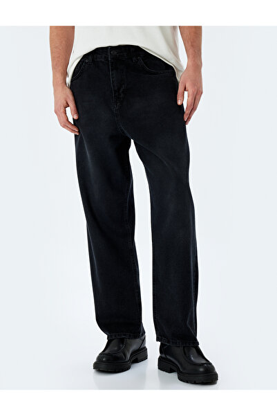 Koton Normal Bel Pamuklu Bol Baggy Jean Pantolon