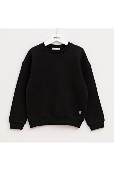 WANEX ...erkek Çocuk Uzun Kol Ince Tişört - 16080 - Siyah