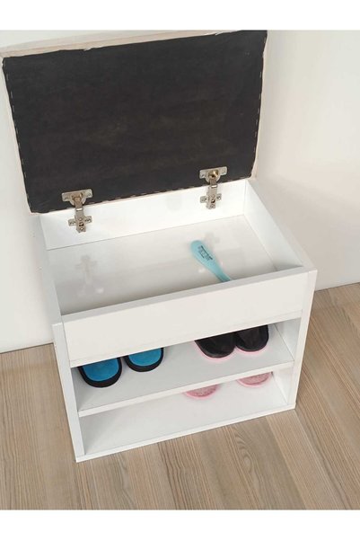 EKOÇ WOOD DESİNG Rengibiz Sandıklı Ayakkabılık,çok Amaçlı Dolap Ayakkabı Dolabı Puf Bench