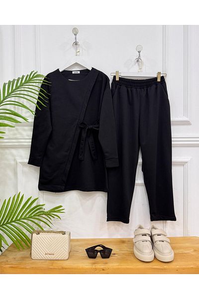 onix Black Dalya Double Suit Set