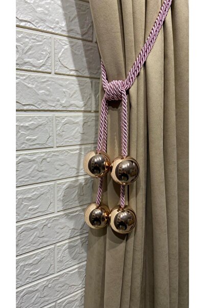 Helezoni Brățară de lux din metal cu 4 bile - Accesoriu pentru perdea Takmatik pentru cornișe, 1 bucată