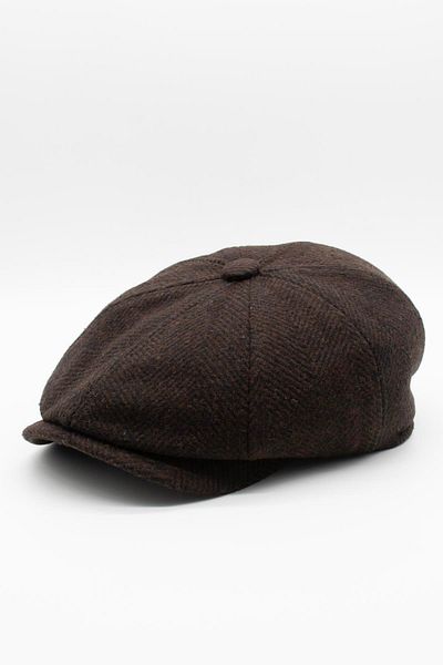 Külah Men's Winter Hat - Harris English Cap, Brown Color