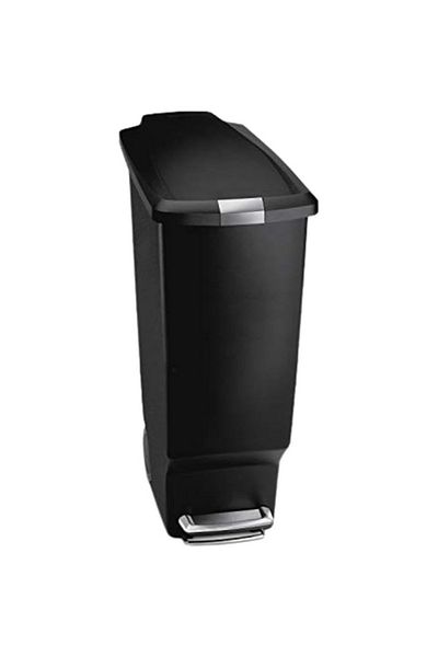 Simplehuman Non-Skid Base Silent Lid Closure Step-On Wheeled Trash Can