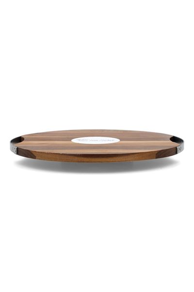 Bien Servi Elegant Design Round Acacia Lazy Susan Rotating Tray