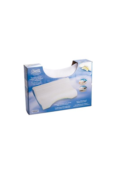 CONTOUR Multiple Ridges Crescent Design Memory Foam Cloud Pillow