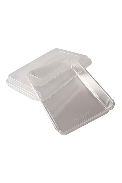 nordicware صينية خبز مستطيلة من الألومنيوم مقاومة للخدش