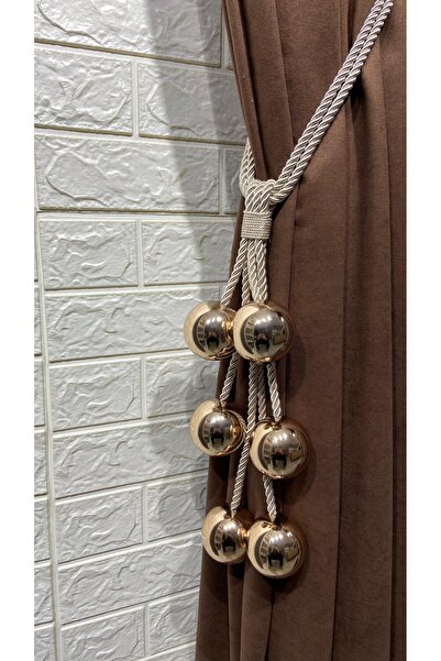 Helezoni Metal 6 Ball Luxury Curtain Bracelet - 1 Piece Attaches to the Corner