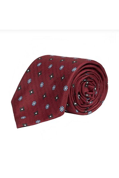 CROATE Burgundy Soft Cotton Fabric Tie