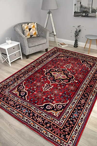 SÜNGERSAN Dijital Baskı Yıkanabilir Kaymaz Taban Salon Halısı Ev Halısı Otant...