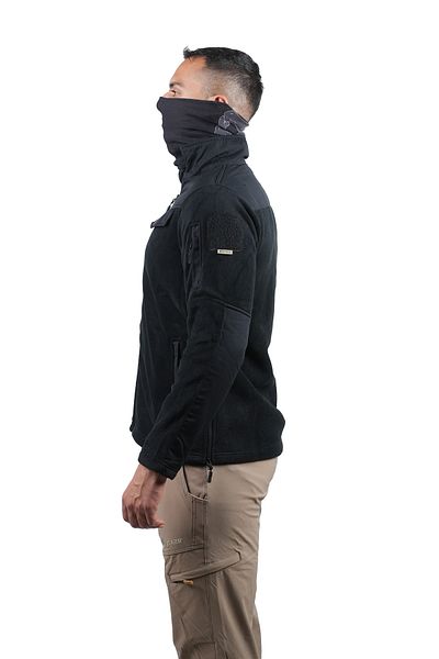 Wolftrap Tactical Full Zip Black Fleece Jacket 3536 5 Pocket Tactical Fleece Jacket