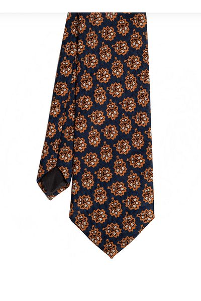 CROATE Navy Blue Soft Cotton Fabric Tie