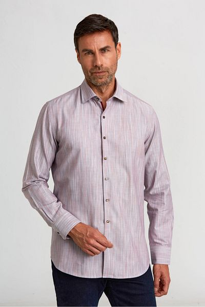 Bisse BİSSE ΑΘΛΗΤΙΚΟ ΠΟΥΚΑΜΙΣΟ ΜΟΝΤΕΡΝΟ FIT U. SLIM CLASSIC ΚΡΕΜΑΣΜΕΝΟ ΓΙΑΚΑ DEGRADE OXFORD Κόκκινο