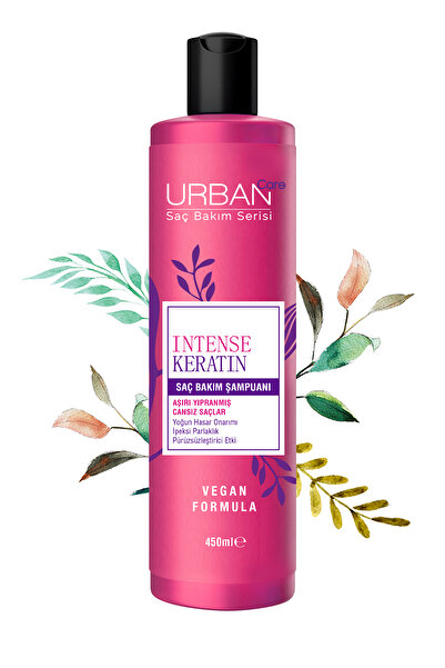 Urban Care Intense Keratin Zayıf ve Yıpranmış Saçlara Özel Onarıcı Saç Bakım Şampuanı-450ml-vegan