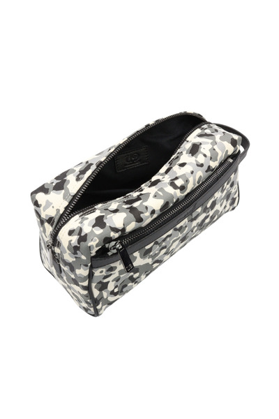 Uderra Leather Uderra Men's Genuine Leather Black-Grey Camouflage Pattern Handbag - S2Et0230