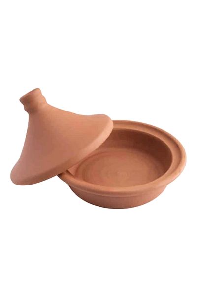 ELİZİ Handmade Heat-Resistant and Durable Round Clay Tagine Small