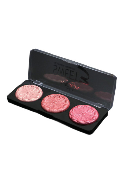 Moda Beauty أحمر الخدود الزهري الثلاثي