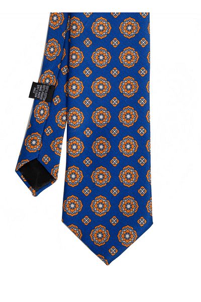 CROATE Blue Soft Cotton Fabric Tie