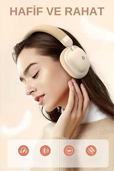 HP H231R Kablosuz Kulak Üstü Bluetooth Kulaklık Mikrofonlu V5.3 Rose Gold (Ramwhite Türkiye Garantili)