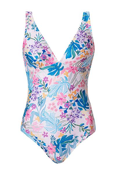 HAREM SUARE Costum de baie Miramas cu decolteu în V cu imprimeu floral