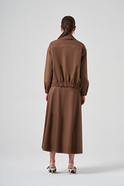 Nuss 8027 Model Dark Brown Bell Skirt