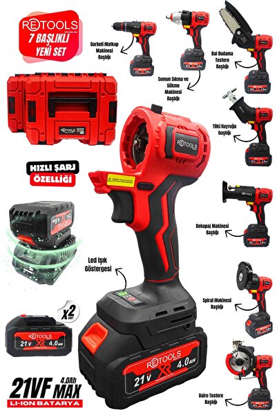 RETOOLS 7 BAŞLIKLI PROFESYONEL KULLANIMA UYGUN MATKAP SETİ