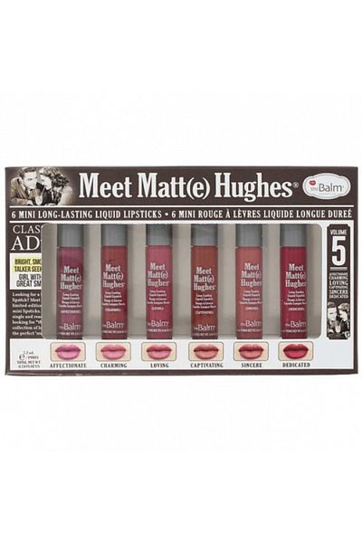 the balm مجموعة من 6 أحمر شفاه صغير الحجم من ذا بالم Meet Matte Hughes Liquid Lipstick - Vol 05