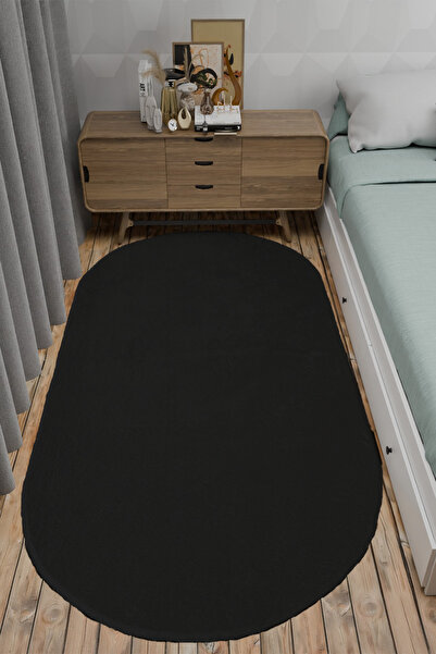 tropikal home Post Peluş Yumuşak Oval Halı Tüylü Halı Kaymaz Taban Konforlu D...