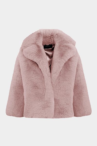 Açelya Okcu Women's Premium Long Feather Rex Faux Fur Coat