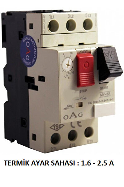 Oag MOTOR KORUMA ŞALTERİ (MKŞ) 1.6 - 2.5 A