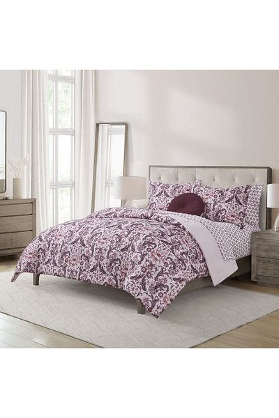 Orange Bed & Bath Cabarnet | Double Size Comforter Set 8 Pieces - Purple|279 × 244 Cm