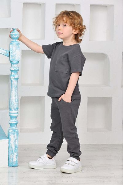 ciklet kids Waffle Short Sleeve Double Set