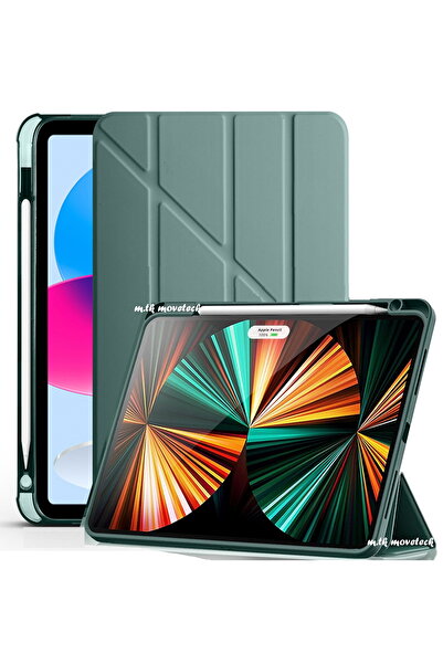 m.tk moveteck Apple iPad Air 11 inç M2 Çip 2024 Kılıf Kalem Şarj Bölmeli Stan...